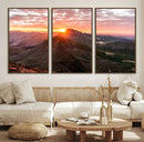 Mountain Sunrise Wall Art Canvas Print – Alpine Ridge