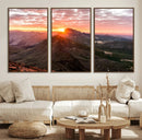 Mountain Sunrise Wall Art – Framed Alpine Ridge Canvas by MyGreatCanvas | Canvas Wall Art Prints | Photo Prints & Wall Decor