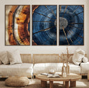 Framed Abstract Tree Ring Wall Art Print Natural Rustic Wood by MyGreatCanvas | Canvas Wall Art Prints | Photo Prints & Wall Decor