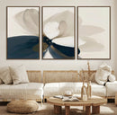 Minimal Flower Wall Art Canvas Print – Framed Beige Bloom