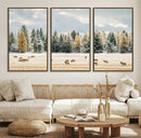Elk Herd Wall Art – Framed Snowy Forest Canvas Artwork, by MyGreatCanvas | Canvas Wall Art Prints | Photo Prints & Wall Decor