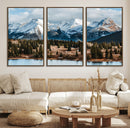 Grand Teton Park Wall Art Canvas Print – Framed Alpine Lake