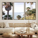 Coastal Palm Trees Wall Art Canvas Print – Framed Ocean