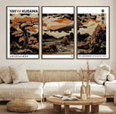 Modern Japanese Wall Art Canvas Print – Framed Abstract