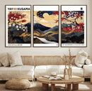 Modern Mount Fuji Wall Art Canvas Print – Framed Abstract