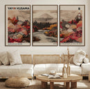 Modern Japanese Wall Art Canvas Print – Framed Abstract