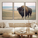 Bison Wall Art Canvas Print – Framed Buffalo American Bison