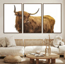 Highland Cow Wall Art Canvas Print – Framed Farmhouse Rustic by MyGreatCanvas | Canvas Wall Art Prints | Photo Prints & Wall Decor