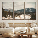 Mountain Landscape Wall Art Canvas Print – Framed Snowy