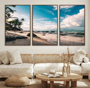 Tropical Beach Wall Art Canvas Print – Framed Ocean Waves