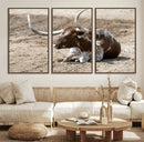 Texas Longhorn Wall Art Canvas Print – Framed Country Living