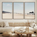 Minimalist Beach Wall Art Canvas Print – Framed Coastal