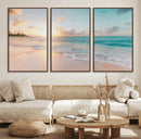 Beach Sunset Wall Art Canvas Print – Framed Ocean Waves
