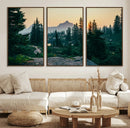 Mountain Wall Art Canvas Print – Framed Forest Serenity
