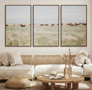 Bison Herd Wall Art Canvas Print – Framed Western Bison
