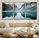 Mountain Lake Wall Art Canvas Print – Framed Toblacher See