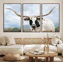 Texas Longhorn Wall Art Canvas Print – Framed Western Rustic by MyGreatCanvas | Canvas Wall Art Prints | Photo Prints & Wall Decor