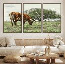 Texas Longhorn Wall Art Canvas Print – Rustic Western Ranch by MyGreatCanvas | Canvas Wall Art Prints | Photo Prints & Wall Decor