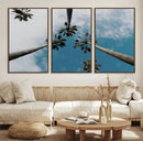 Tropical Palm Trees Wall Art Canvas Print – Framed