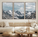 Snowy Peaks Wall Art Canvas Print – Alpine Wilderness