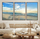 Minimalist Seaside Wall Art Canvas Print – Morning Glow