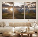 Snowy Peaks Wall Art Canvas Print – Rustic Mountain by MyGreatCanvas | Canvas Wall Art Prints | Photo Prints & Wall Decor