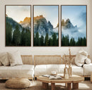 Wilderness Wall Art Canvas Print – Misty Forest Nature