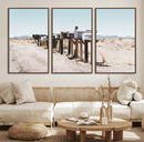 Desert Mailboxes Canvas Print – Framed Minimal Western