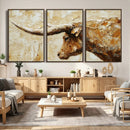 Rustic Longhorn Bull Wall Art Canvas Print – Vintage Western by MyGreatCanvas | Canvas Wall Art Prints | Photo Prints & Wall Decor