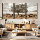 Texas Longhorn Cattle Wall Art, Rustic Western Ranch Canvas by MyGreatCanvas | Canvas Wall Art Prints | Photo Prints & Wall Decor