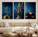 Lady Justice Wall Art Canvas Print – Elegant Gold Legal by MyGreatCanvas | Canvas Wall Art Prints | Photo Prints & Wall Decor