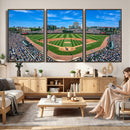 Wrigley Field Baseball Stadium Canvas Wall Art – Packed