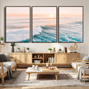 Sunset Surfing Wall Art Canvas Print, Ocean Wave Surfer with by MyGreatCanvas | Canvas Wall Art Prints | Photo Prints & Wall Decor