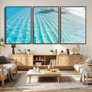 Crystal Clear Ocean Water Sunlit Reflections Palm Shadow Sandy Beach Tropical Wall Art for Home, Office Decor by MyGreatCanvas | Canvas Wall Art Prints | Photo Prints & Wall Decor