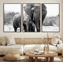 Elephant Family Africa Wall Art Canvas Print by MyGreatCanvas | Canvas Wall Art Prints | Photo Prints & Wall Decor