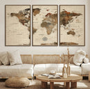 World Map Canvas Print – Framed Detailed Map of the World by MyGreatCanvas | Canvas Wall Art Prints | Photo Prints & Wall Decor