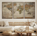 World Map Canvas Print – Framed Travel Map Wall Art for by MyGreatCanvas | Canvas Wall Art Prints | Photo Prints & Wall Decor