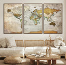 Personalized World Map Canvas Print – Colorful Watercolor by MyGreatCanvas | Canvas Wall Art Prints | Photo Prints & Wall Decor