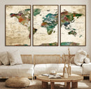 World Map Canvas Print – Framed Detailed Map of the World by MyGreatCanvas | Canvas Wall Art Prints | Photo Prints & Wall Decor