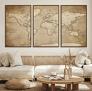 Colorful Watercolor World Map Canvas Wall Art – Framed by MyGreatCanvas | Canvas Wall Art Prints | Photo Prints & Wall Decor
