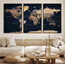 World Map Canvas Print – Detailed Map of the World Wall Art by MyGreatCanvas | Canvas Wall Art Prints | Photo Prints & Wall Decor