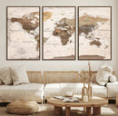 World Map Canvas Print – Framed Travel Map Wall Art for by MyGreatCanvas | Canvas Wall Art Prints | Photo Prints & Wall Decor