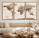 World Map Canvas Print – Framed Detailed Map of the World by MyGreatCanvas | Canvas Wall Art Prints | Photo Prints & Wall Decor