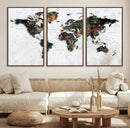 Large World Map Canvas Print – Framed Travel Map Wall Art