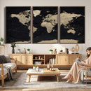 World Map Wall Art Print – Detailed Map of the World Wall