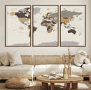 World Map Wall Art Print by MyGreatCanvas | Canvas Wall Art Prints | Photo Prints & Wall Decor