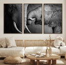 Elephant Family Wall Art Canvas, Framed Elephant Family by MyGreatCanvas | Canvas Wall Art Prints | Photo Prints & Wall Decor