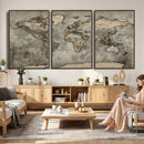 World Map Canvas Print – Detailed Map of the World Wall Art