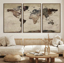 World Map Canvas Print – Detailed Map of the World Adventure