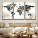 World Map Wall Art Canvas Print for Office Wall Decor by MyGreatCanvas | Canvas Wall Art Prints | Photo Prints & Wall Decor